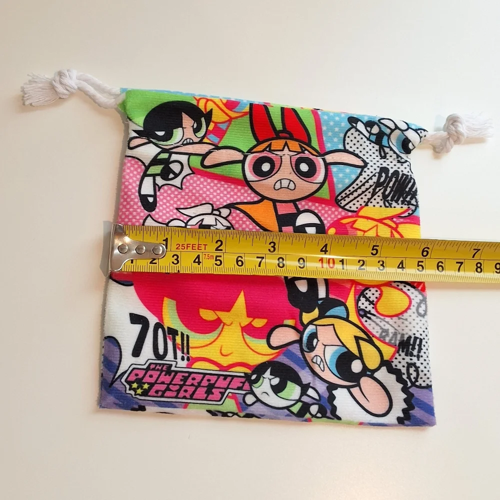 Powerpuff Girls Colorful Comic Style Drawstring Pouch, New - Picture 3 of 4
